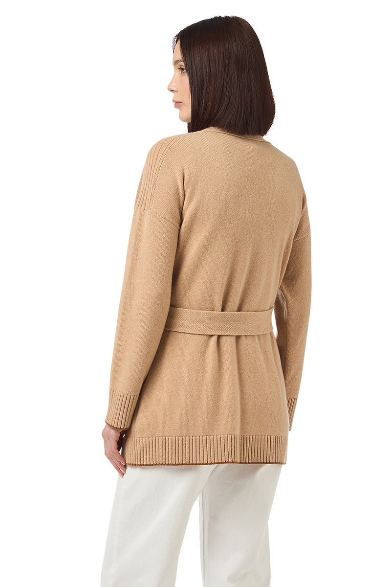 CARDIGAN CASHMERE CON TIPPING