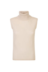 SLEEVELESS GAUZE SWEATER