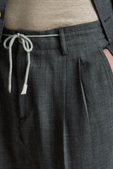 SINGLE-BREASTED WOOL, SILK, LINEN SUIT
