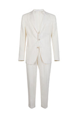 SINGLE-BREASTED LINEN, WOOL, SILK SUIT