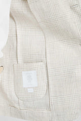 SINGLE-BREASTED LINEN AND WOOL JACKET