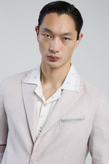 SINGLE-BREASTED LINEN, WOOL AND SILK JACKET