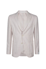 SINGLE-BREASTED LINEN, WOOL AND SILK JACKET