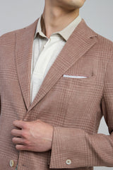 SINGLE-BREASTED LINEN, WOOL AND SILK JACKET