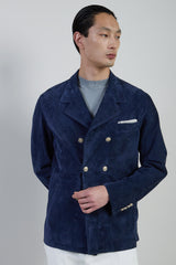 DOUBLE-BREASTED SUEDE JACKET