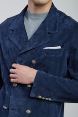 DOUBLE-BREASTED SUEDE JACKET