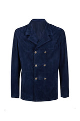 DOUBLE-BREASTED SUEDE JACKET