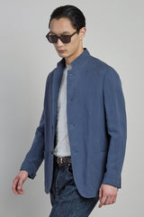 SINGLE-BREASTED LYOCELL AND LINEN JACKET