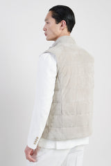 GILET REVERSIBILE SUEDE E JERSEY COSTA INGLESE