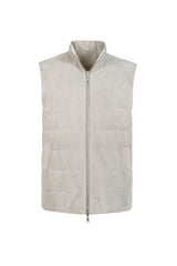 GILET REVERSIBILE SUEDE E JERSEY COSTA INGLESE