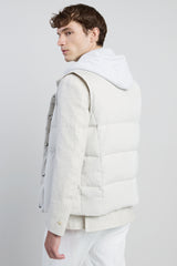 GILET BIMATERICO SETA E JERSEY COSTA INGLESE