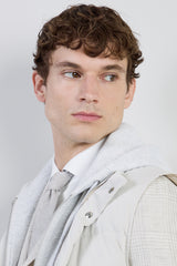 GILET BIMATERICO SETA E JERSEY COSTA INGLESE