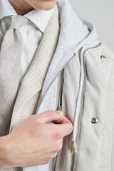 GILET BIMATERICO SETA E JERSEY COSTA INGLESE