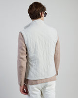 GILET REVERSIBILE COTONE LINO E LANA NYLON