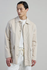 COTTON AND SILK PARKA