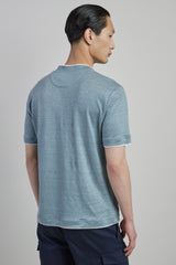 T-SHIRT GIROCOLLO LINO