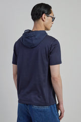 T-SHIRT CON CAPPUCCIO COTONE E NYLON