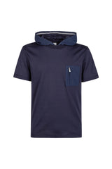 T-SHIRT CON CAPPUCCIO COTONE E NYLON