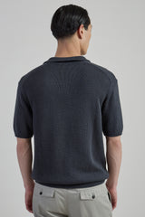 COTTON SILK KNITTED POLO
