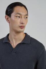 COTTON SILK KNITTED POLO