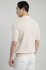 HALF-ZIP COTTON CASHMERE SWEATER
