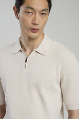 HALF-ZIP COTTON CASHMERE SWEATER