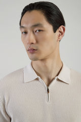HALF-ZIP COTTON CASHMERE SWEATER