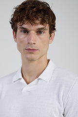 POLO IN MAGLIA LINO E COTONE