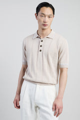 POLO IN MAGLIA LINO E COTONE