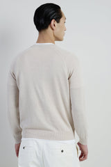 MAGLIA GIROCOLLO LINO E COTONE