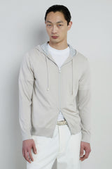 FULL ZIP MERINO SILK SWEATER
