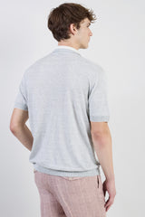 LINEN KNITTED POLO