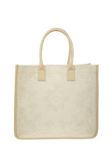 PRINTED SUPER CANVAS COTTON AND LEATHER BAG