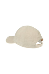 LINEN, COTTON AND SUEDE HAT
