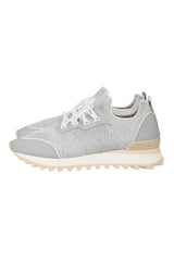 SNEAKERS MAGLIA E PELLE GOMMATA