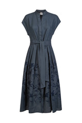 LINEN DRESS WITH EMBROIDERY