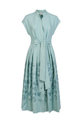 LINEN DRESS WITH EMBROIDERY