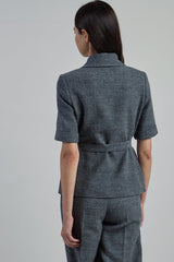 SINGLE-BREASTED WOOL LINEN JACKET