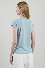 T-SHIRT GIROCOLLO JERSEY METALLIZZATO