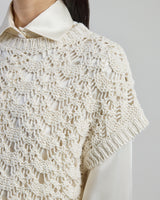 MAGLIA SMANICATA LINO SETA