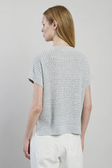 MAGLIA SCOLLO V LINO COTONE SETA