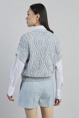 LINEN COTTON SILK CARDIGAN