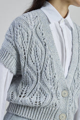 LINEN COTTON SILK CARDIGAN