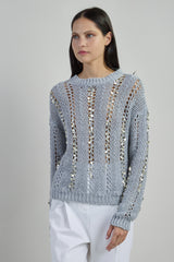 MAGLIA GIROCOLLO LINO