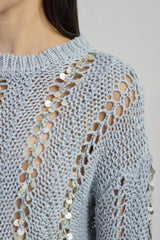 MAGLIA GIROCOLLO LINO