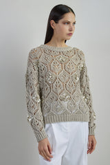 MAGLIA GIROCOLLO LINO