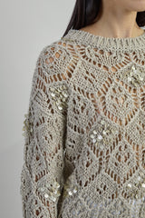 MAGLIA GIROCOLLO LINO