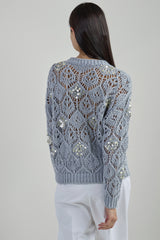 MAGLIA GIROCOLLO LINO
