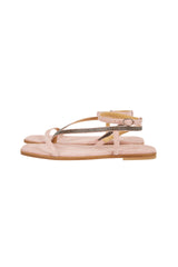 SUEDE SANDALS WITH RHINESTONE