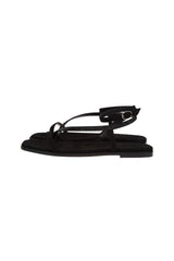 SUEDE SANDALS WITH RHINESTONE